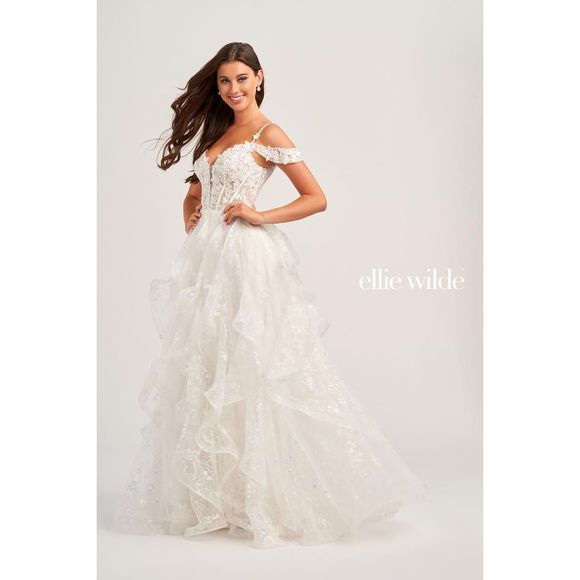 ellie wilde Dresses White Ellie Wilde Size 0 Ball Gown Dress Poshmark